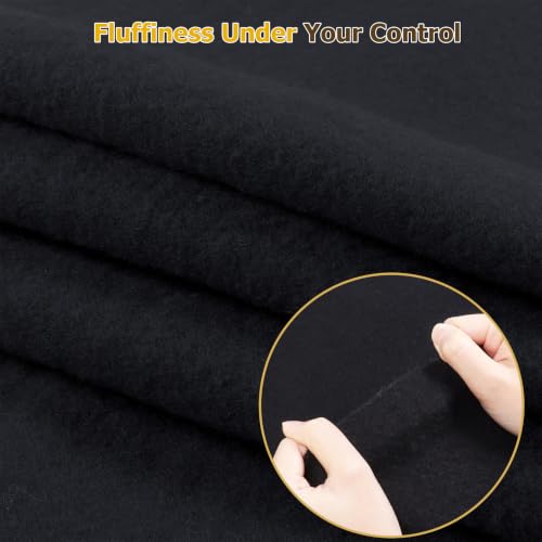 30" x 39" Wool Felt Fabric, 100% Merino Wool Felt - color: Black, size: 30" x 39"