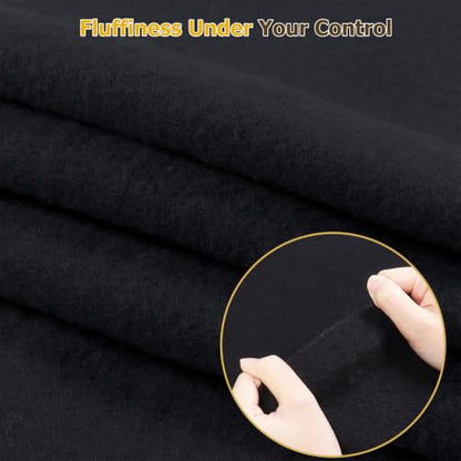 30" x 39" Wool Felt Fabric, 100% Merino Wool Felt - color: Black, size: 30" x 39"