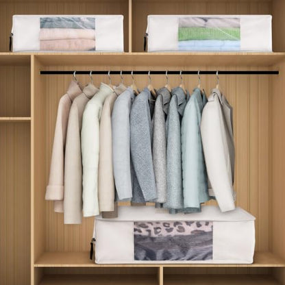 DERTE 3 Pcs Cashmere Sweater Storage Bags Organic Cotton Clothes