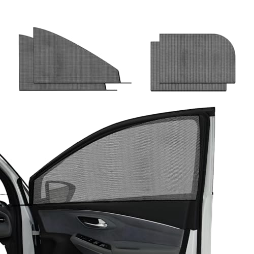 Wevdn 4 PCS Car Window Shade, Breathable Mesh Auto Front Rear Side Window Sun Shades, UV Protection car Window Screens for Baby and Kids, Auto Camping Curtains Privacy Protection Shades (Car) - color: Car 4PCS