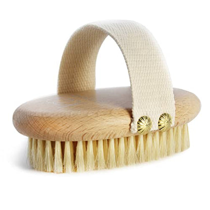 ICANdOIT Dry Brushing Body Brush-Boar Bristles Dry Skin Brush,Exfoliating Massage Brush for Cellulite and Lymphatic,Improve Circulation,Stop Ingrown Hairs,Reduce Acne,Soften Skin
