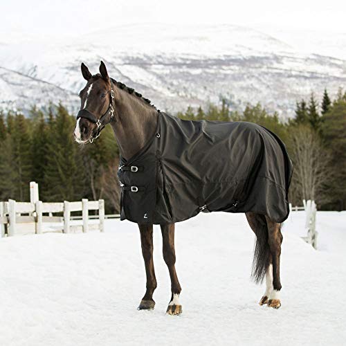 HORZE Nevada 1200D Lightweight Waterproof Horse Turnout Rain Sheet (No Fill) - Black - 78 in - size: 78 in