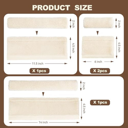 4 PCS Soft Lamb Fleece Horse Halter Cover, Prevents Horse Halter Rubbing