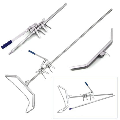 SURGICAL ONLINE 65” Calf Puller - Enhanced Calving Efficiency, Ergonomic Design, Precision Ratchet, Multiple Hooks, Robust Stainless Steel - Ideal for Large Breed Cows