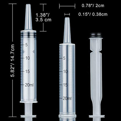 Boao 10 Pack Plastic Syringes Without Needle for Epoxy Resin,20 Ml - size: 20 ML