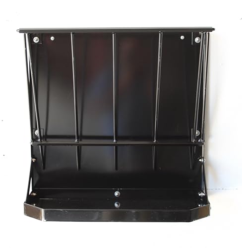 Premium Wall-Mount Metal Hay Feeder for Goats and Sheep - Essential Goat Supplies and Accessories for Barns, Pens, and Livestock Shelters.
