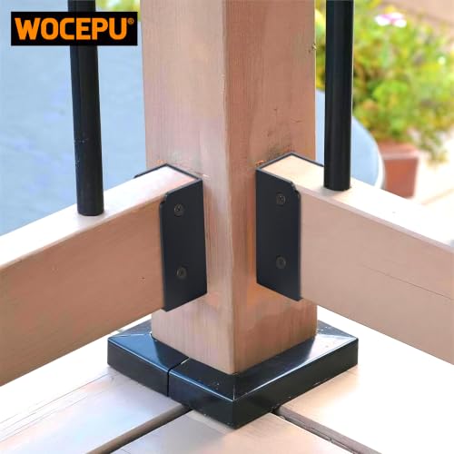 Deck Railing Connectors for 2"x4" (Actual 1.5"x3.5") Railing Wood Post (Parallel, 4pcs) - size: Parallel