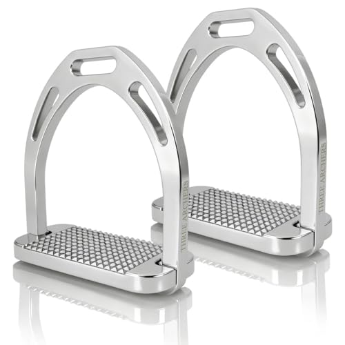 THREE ARCHERS Lightweight English Stirrups for Jumping/Dressage/Trail - color: Silver