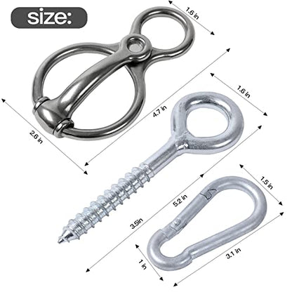 Martx Blocker Tie Ring for Horses, Stainless Steel Tack Accessories