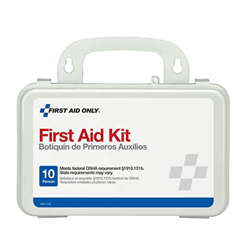 First Aid Only 6060 All-Purpose 10-Person Emergency First Aid Kit for Business, Worksite, Home, and Car, 57 Pieces - style: Aid Kit