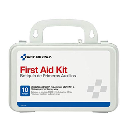 First Aid Only 6060 All-Purpose 10-Person Emergency First Aid Kit for Business, Worksite, Home, and Car, 57 Pieces - style: Aid Kit