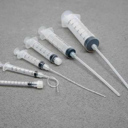 3ml Luer Lock Syringe with Cap and Soft Plastic Tube, Pack of 30 - size: 3ml - 2.0mm Tube