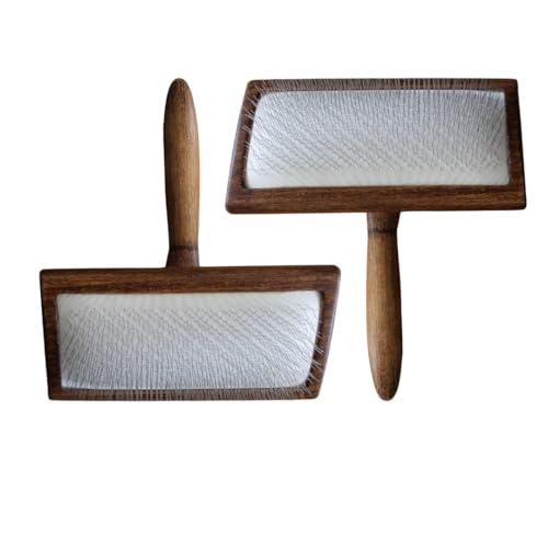 Hand Carder Brushes for Wool Blending, 2 Pcs, Needle Felting Brush, Spinning and Weaving, Craft Tool.
