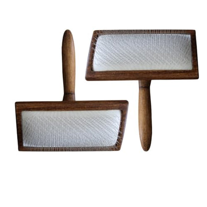 Hand Carder Brushes for Wool Blending, 2 Pcs, Needle Felting Brush, Spinning and Weaving, Craft Tool.
