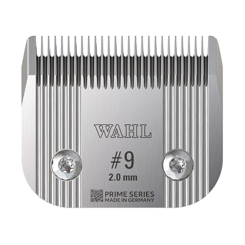 Wahl Pro Animal Prime Series Blades - Professional Fine Tooth Pet Clipper for Horse, Cat & Dog Grooming - Made from High-Carbon Steel - #9, 2.0mm - size: #9