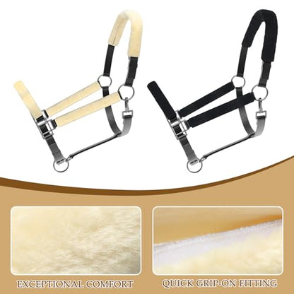 8 Pcs Fleece Halter Covers for Horse Halter and Bridle