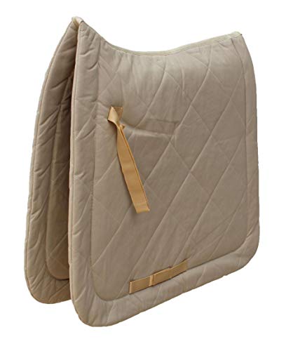 Horse Saddle Pad English Quilted Contoured All-Purpose Trail 72TS01 - color: Beige