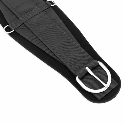 Jeffers Western Neoprene Roping Cinch for Horses, PVC Neoprene Horse Saddle Cinch, 4-Ply Nylon Web Top, Stainless Steel Hardware with Center Dee Rings, Western Horse Tack for Barrel Racing, 36" - size: 36"