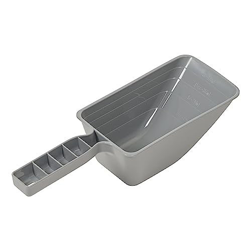 Amazon Basics Airtight Pet Food Storage Container with Scoop, BPA Free, Removable Wheels, 69 QT, Gray - size: 69 QT