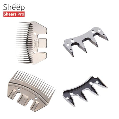 Sheep Shears Pro Clipper Blades 20 Tooth Straight Blade Replacement - size: 20 Tooth Straight Blade and Cutter set