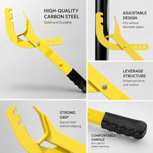 Heavy Duty Fence Stretcher Tool for Chain Link, Fence Puller Tool for Easy One Person Operation, Adjustable Pull Range, Fits 1-3/8" to 4" Posts - size: Compatible Post Size: 1-3/8" to 4"