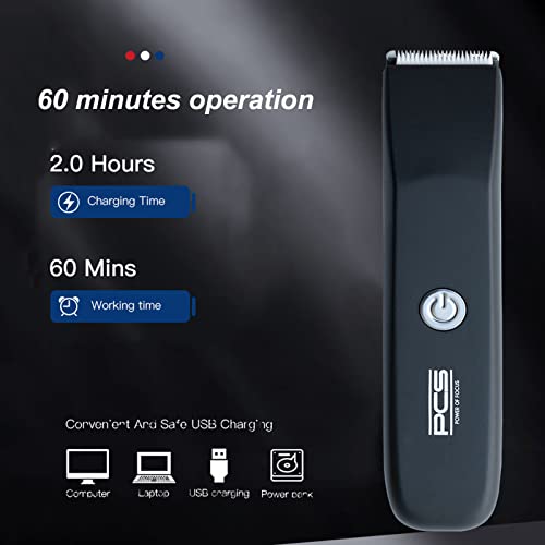Waterproof Dog Clippers Professional for Grooming,Electric Pet Shaver Rechargeable with Ceramic Blade,Pet Grooming Hair Clippers Set for Dogs Cats,White