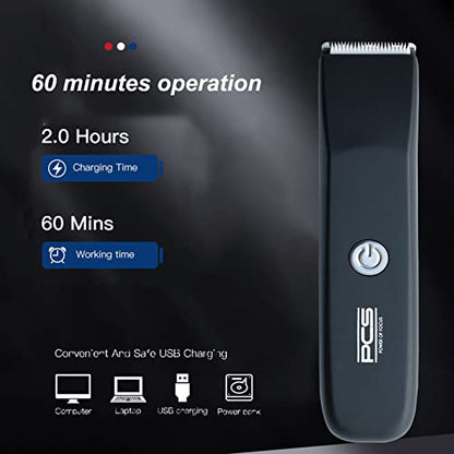 Waterproof Dog Clippers Professional for Grooming,Electric Pet Shaver Rechargeable with Ceramic Blade,Pet Grooming Hair Clippers Set for Dogs Cats,White