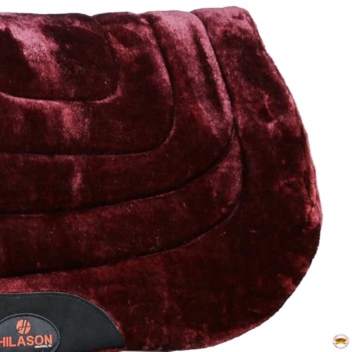 HILASON Western Endurance All Purpose Horse Fleece Saddle Pad - color: Wine