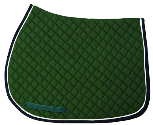 TuffRider Basic Dressage Saddle Pad - color: HTR/NVY/WT