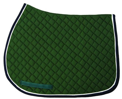 TuffRider Basic Dressage Saddle Pad - color: HTR/NVY/WT