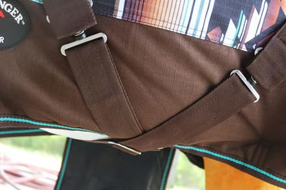 CHALLENGER 1200D Miniature Weanling Donkey Pony Horse Foal Winter Blanket - color: Brown Serape, size: 48 inches