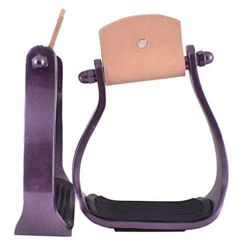 Showman Color Coated Angled Aluminum Stirrups - color: Purple