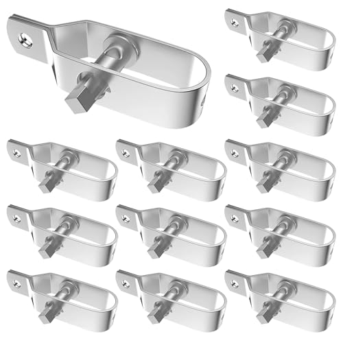 12Pcs Electric Fence Tightener, Heavy Duty Silver Galvanised Inline Wire Ratchet Tensioner for Tensioning Cable Farm, Fence, Home (100mm/4”) - size: 100mm/4”
