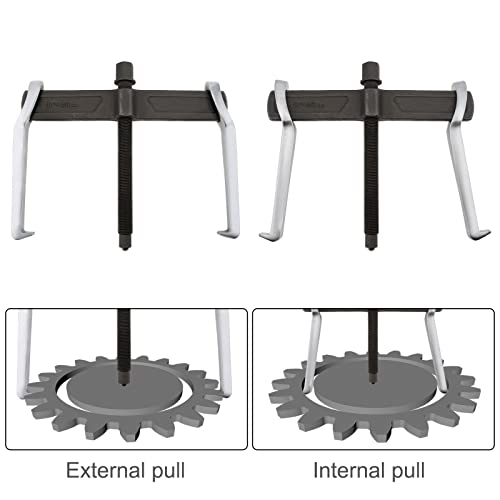 ChgImposs 2-Jaw Gear Puller, Adjustable CR-V Bearing Puller Gears, Removal Tool for External Internal Pulling, Puller Tool Separate Lifting Device (10 INCH) - size: 10 INCH