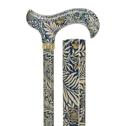 Royal RC Canes Walking Sticks for Men and Women - Stylish Designer Fashionable Adjustable Derby Canes - Lightweight Aluminum Cool Walking Sticks with HD Patterns - color: Blue /Gold Floral (Multicolor)