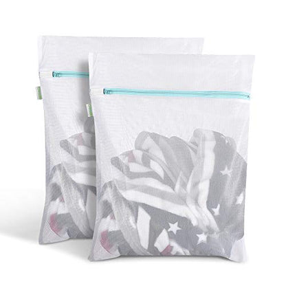 OTraki Mesh Washing Bags for Laundry 16x20 Inch Medium Mesh Bag Laundry Washer Delicates Lingerie Wash Machine Net Zipper Bag Heavy Duty Home Dorm Hotel Don't Drying, Melting 140-176℉, White - size: 16 x 20 inch