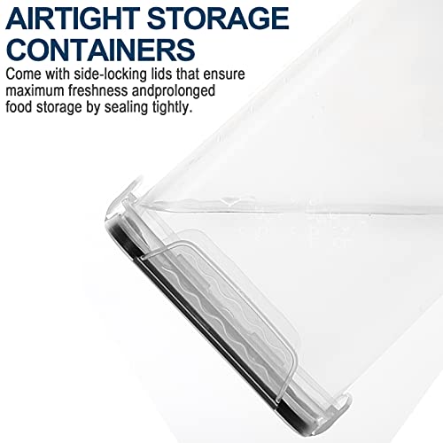M MCIRCO Extra Large 4 Pack, 6.5L/7qt/220oz Tall Food Storage Containers | Plastic Airtight Kitchen Pantry Storage Containers for Flour, Sugar, Airtight, BPA Free, Food Grade Material - size: 6.5L