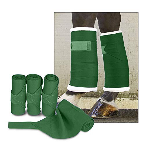 Toklat Standing Bandages 6x12 Ft Set of 4, Velcro Laundry Bag - color: Hunter Green