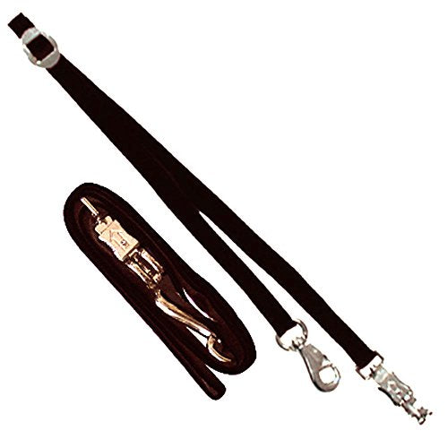 Intrepid International Durable and Secure Nylon Cross Ties, Adjustable 40-75 inches, Cross Ties for Horses, Horse Tie Down with Panic and Breakaway Snap, Attaches to Halter - color: Black