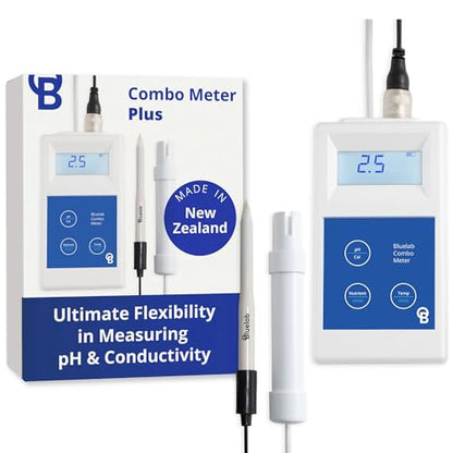 Bluelab METCOMPLUS Combo Meter Plus for pH, Temperature, and Conductivity in Water and Soil with Easy Calibration, Digital Nutrient (TDS/PPM) Testing Kit for Hydroponic System & Growing Indoor Plants | works in Water and Soil - Digital Nutrient (TDS/PPM)