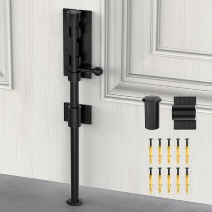 12 Inch Barrel Bolt Latch, Sliding Bolt Gate Lock, Black - color: Black-1Pc, size: 12 Inch