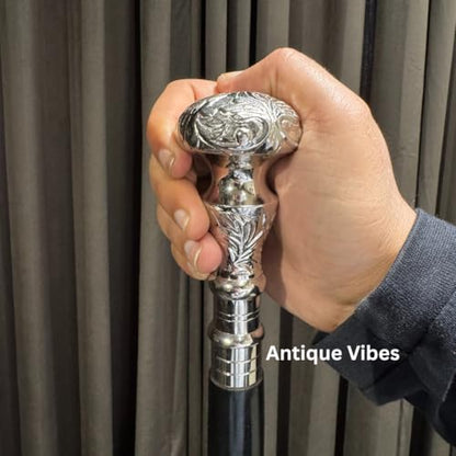 Brass Handle Victorian Telescope Foldable Wooden Walking Stick Cane Ideal Vintage Gift Men Women Father/Mother - style: Victorian