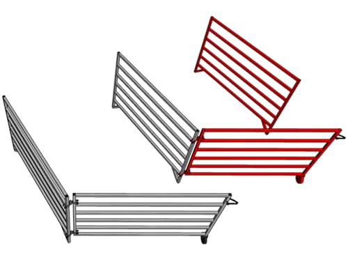 Aluminum 5 FT X 5 FT 6 Rail 40" Wall-Mounted ADD-ON Sheep & Goat STALL KIT Pen