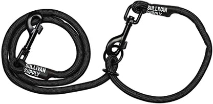 Nylon Goat Neck Tie with Snap Lead - color: Black (Blackout)
