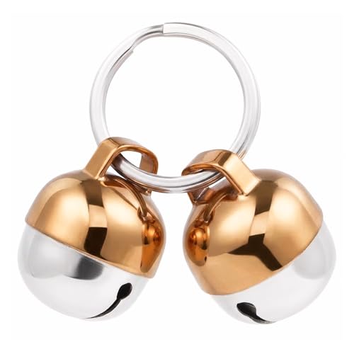 Beau's Bells 2 Extra Loud Cat & Dog Bells | Pet Tracker | Save Birds & Wildlife | Luxury Handmade Copper (Small) - size: Small