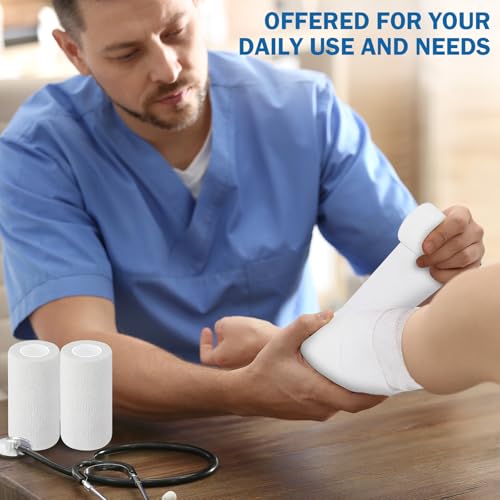 Treela 36 Pcs Self Adherent Bandage 4" X 5 Yard Wrap Breathable - color: Refreshing Color, size: 4" X 5 Yard