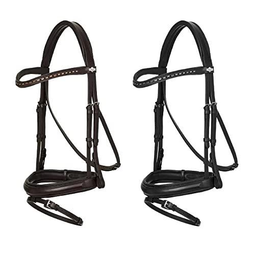 LeMieux Arika Dressage Bridle - color: Black/Silver, size: Pony