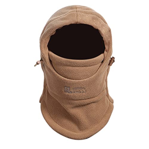 TRIWONDER Kids Winter Hats Balaclava Ski Mask for Boys Girls Toddlers Windproof Adjustable Cold Weather Face Mask Neck Warmer - color: Khaki
