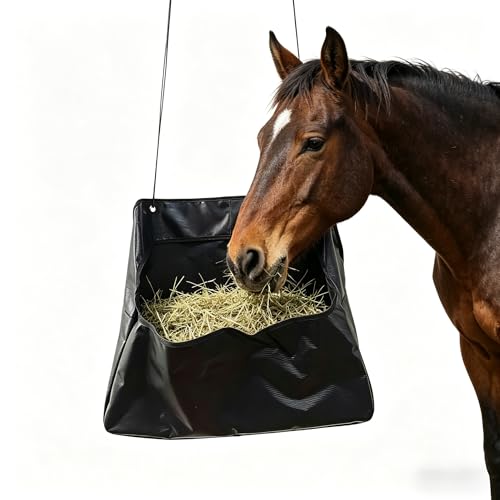 Horse Feed Bag Slow Feeder Hay Bag with Clear Window