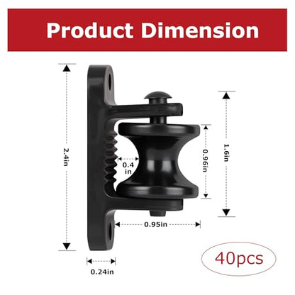 40pcs Wood Post Roller Insulators, Corner Insulators